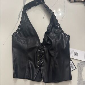 Never worn Tigermist leather top